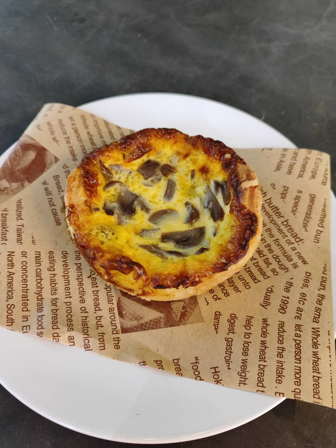 Mushroom French quiche at MonAmi Cafe