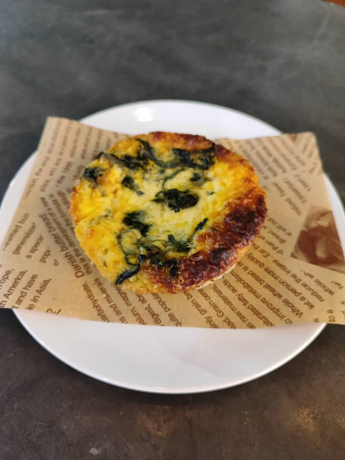 Spinach French quiche at MonAmi Cafe